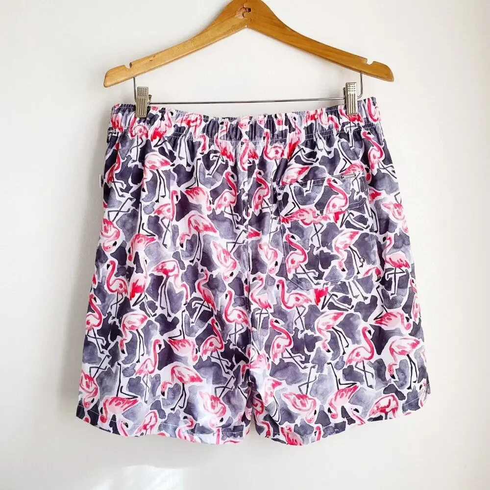 Vintage Summer Flamingo Mens Swim Shorts Size XXL